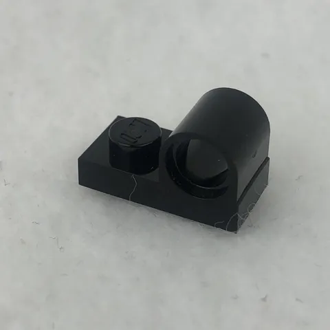 LEGO 11458 Black Plate, Modified 1 x 2 with Pin Hole on Top (x1)