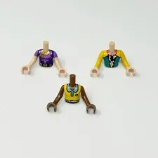 LEGO Friends Mini Doll Torso Shirt Top Wardrobe Princess Elves 3 Pack (Lot#10487