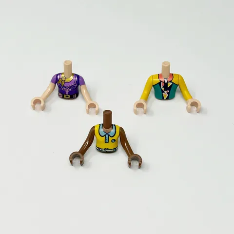 LEGO Friends Mini Doll Torso Shirt Top Wardrobe Princess Elves 3 Pack (Lot#10487
