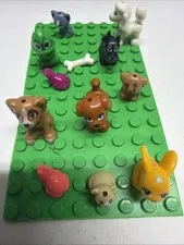 LOT MINIFIGS LEGO Friends Cat Kitten PUPPY DOG PETS/BONES Bunny Chameleon Frogs