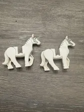 LEGO 10235 Carousel White Horse and Ornate Bridle Lot Of 2