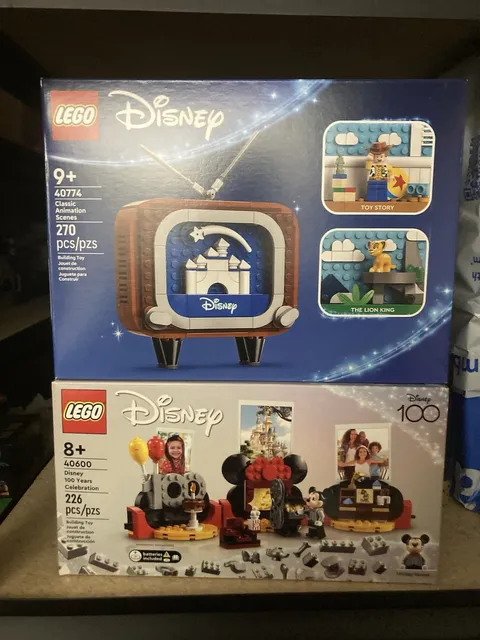 Lego 40600 Disney 100 Years Celebration & 40774 Classic Animation - New Sealed