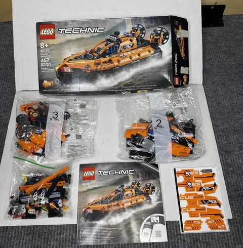LEGO Technic Rescue Hovercraft 42120 - Bags 1&2 are Sealed/Bag 3 is Open 