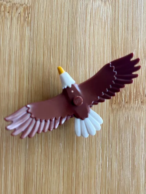 LEGO Eagle with Yellow Beak White Head Tail Reddish Brown Rare 37543pb01 - 1N