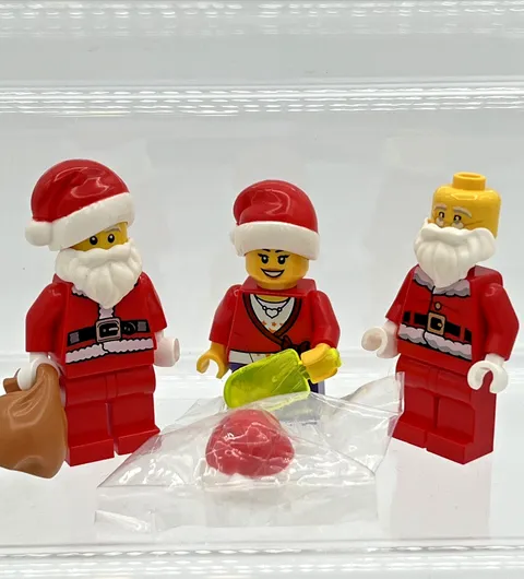 Lego Santa Clause w/ Bag Holiday Christmas Xmas Minifigure lot of 3
