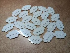 LEGO BULK LOT 24 WHITE 3X5 CLOUD MODIFIED TILE MARIO #35470