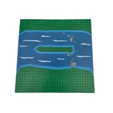 Lego® Street Base Plate Pad 32x32 GREEN River with Island Nature Landscape