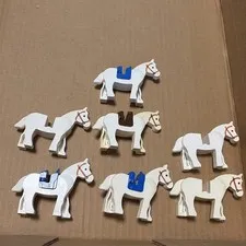 Lego White Horse Minifigure Lot Of 7 *Some Have Been Glued