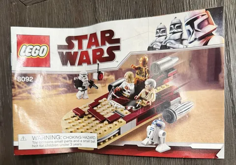 LEGO Star Wars 8092 Luke's Landspeeder Instruction Manual Only