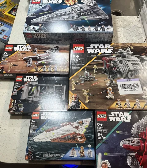 Lego Star Wars Lot of Sealed Sets 75362 75337 75342 75324 75333 75394 x6 Ships