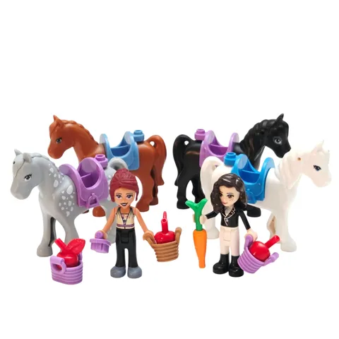 LEGO Friends Horse Show Bundle Horses Riders Accessories Ribbons Equestrian Lot
