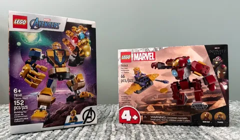 LEGO Super Heroes: Thanos Mech (76141) & Iron Man Hulkbuster vs. Thanos (76263)