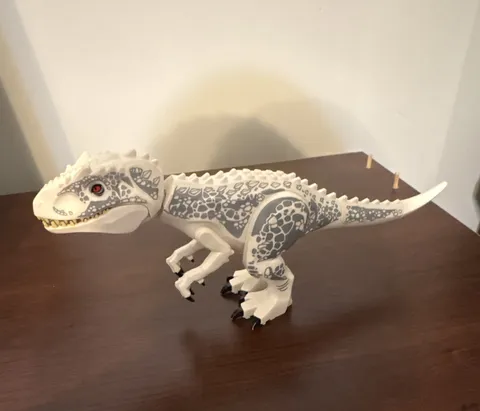 LEGO Jurassic World Indominus Rex Dinosaur Figure, Printed, White/Gray