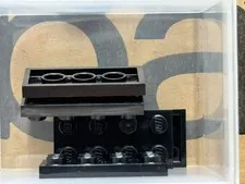 LEGO Parts - Black Plate 2 x 4 - No 3020 - QTY 5