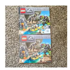 LEGO Jurassic World 75938 T. rex vs Dino-Mech Battle Manuals Booklets 1&2