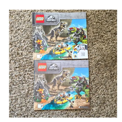 LEGO Jurassic World 75938 T. rex vs Dino-Mech Battle Manuals Booklets 1&2