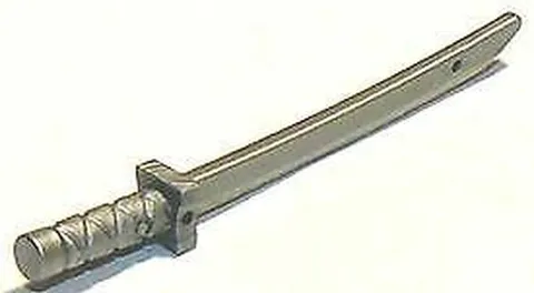 LEGO Minifigure Flat Silver Weapon Sword, Shamshir/Katana