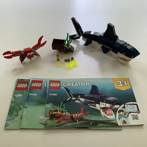 LEGO 31088 Creator Deep Sea Creatures 3-in-1 Complete w/ Instructions, No Box
