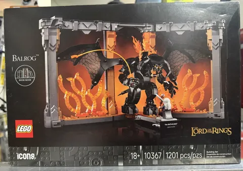 LEGO Icons (10367) - The Lord of the Rings: Balrog Book Nook - 1201pc Set...NEW!