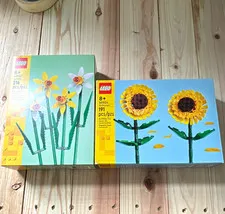 LEGO Botanicals Sunflowers 40524 + Daffodils 40747 Botanical Collection