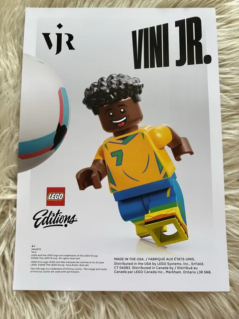 Lego FIFA World Cup Poster Soccer Vini Jr Superstar NEW Editions Collectible VR