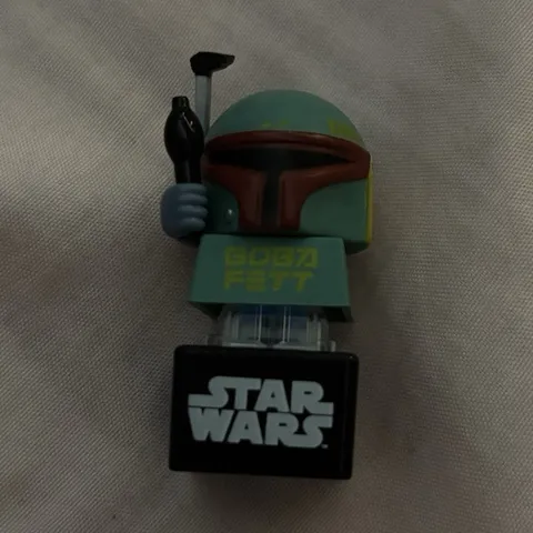 LEGO Star Wars Boba Fett Minifigure w/ Blaster & Black Display Base