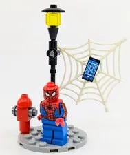LEGO Marvel Superheroes: Spider-Man Minifigure with Street 1.7 inches, Blue