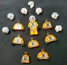 LEGO Star Wars Rebel Pilot Minifigure Lot Parts Helmets Torso See Pics E **