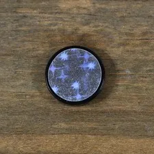 LEGO Space Exploriens Black Tile Round 2 x 2 Holographic Stars Pattern 4150pb003