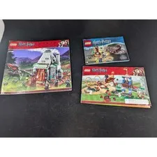 Lego Harry Potter Instruction Manual Lot 4738 4737 75950 Hagrid Hut Quidditch