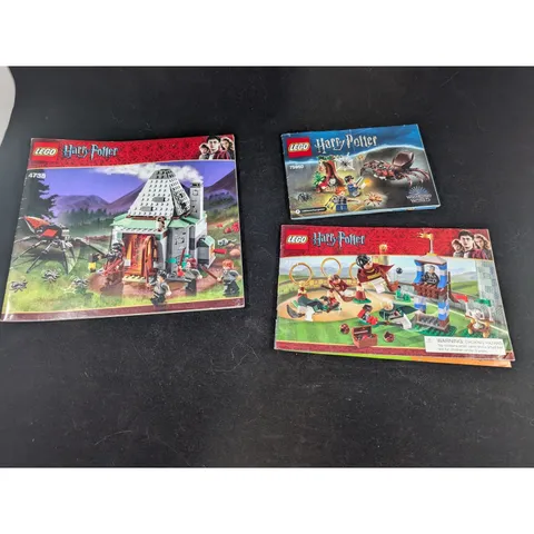 Lego Harry Potter Instruction Manual Lot 4738 4737 75950 Hagrid Hut Quidditch