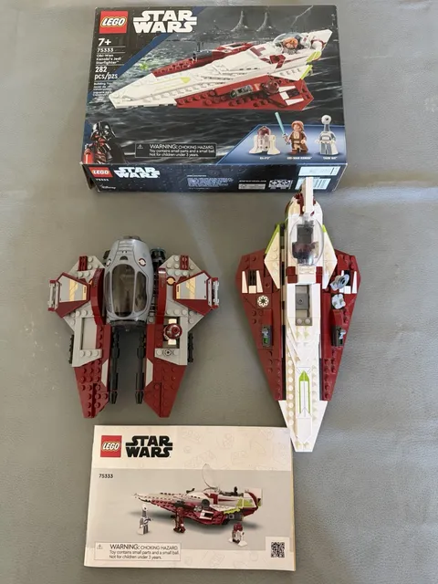 LEGO Star Wars Obi-Wan Kenobi's Jedi Starfighter Lot 75135 & 75333 - Incomplete