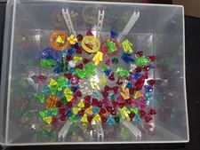 Big Lot Lego Assorted Crystals/Stones/Gems- 100+ Pieces- Many Colors- Great Cond