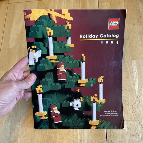 Vintage Lego Holiday 1991 Gift Catalog, clean inside, worn corners, full color