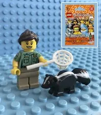 Lego Series 15 Minifigure Animal Control Zoo keeper girl skunk 71011 new SEALED！