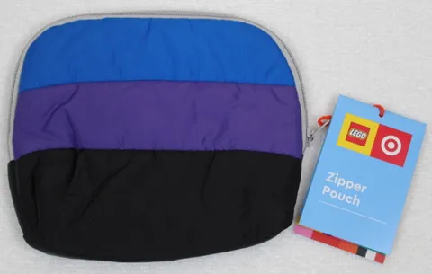 LEGO Collection X Target - Black Purple and Blue  Zipper Pouch Soft Quilted