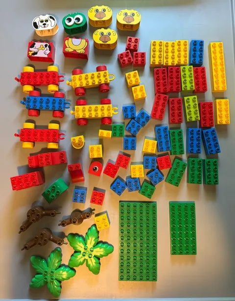 Lego Duplo 71 Piece (2lbs 3oz) Bulk Lot (Washed) Duplo Stamped