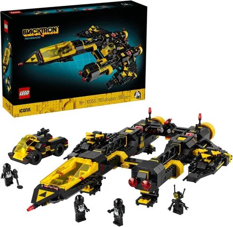 LEGO Icons Blacktron Renegade - DIY Kit for Adults 18+ - Building Blocks (10355)