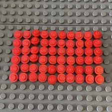 Lego Lot Red 6141 Plate Round 1 x 1 with Solid Stud (lot of 60)