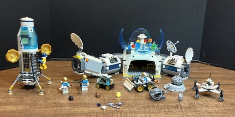 LEGO #60350 Lunar Research Base 99.9% Complete No Box/Manuals Missing Hair Piece