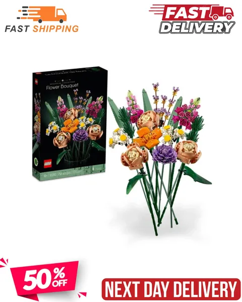 LEGO Icons Botanical Collection Flower Bouquet 10280 Building Decoration Set...
