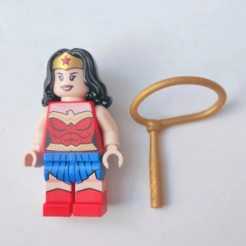 Lego Wonder Woman 76097 Blue Skirt Justice League Super Heroes Minifigure W Whip