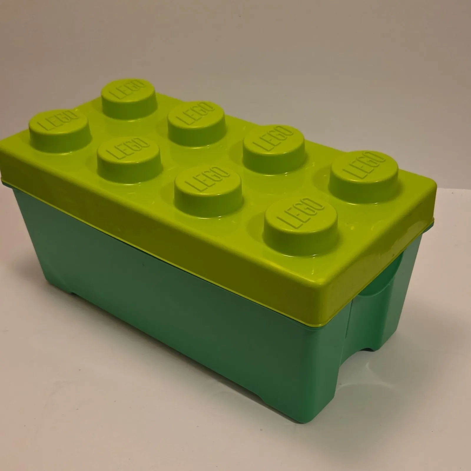 LEGO Stackable Storage Brick Green Lime Plastic Container with 1 Compartment