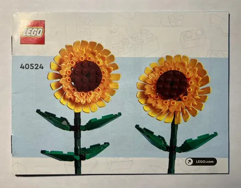 LEGO Botanicals Sunflowers 40524 Instruction Manual Booklet Only