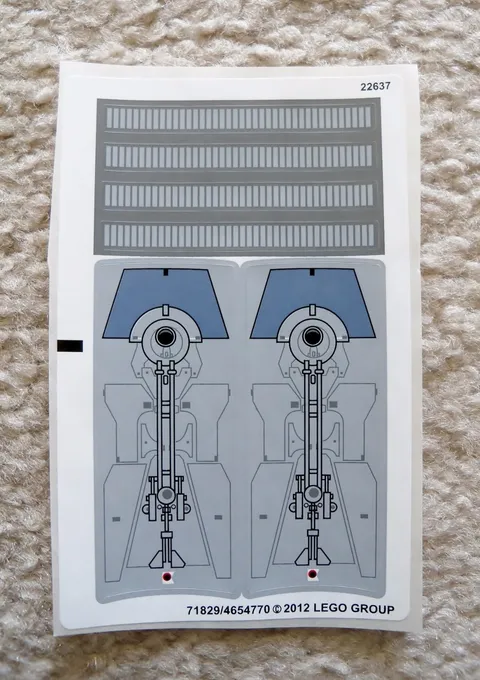 LEGO Star Wars - New Sticker Sheet - From 9490