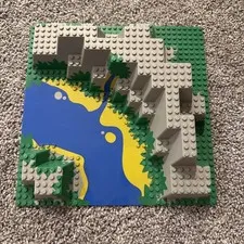 Lego 6024/6207 Canyon with Blue Stream & Sand Baseplate 32x32