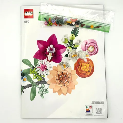Lego Botanicals Pretty Pink Flower Bouquet 10342 Manual & Extra Pieces ONLY
