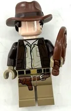 LEGO 77015 Indiana Jones Minifigure w/ Spiderweb 2 Sided Face  - NEW