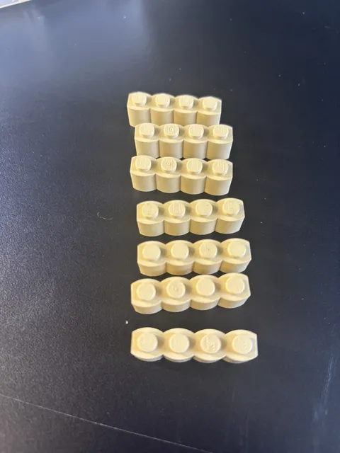 LEGO Parts 30137 (7Pcs) Brick Modified 1x4 Log Tan Color Bricks