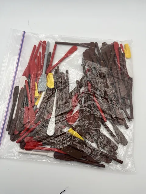 Lego Oars Lot Massive Brown Reddish Brown Red Yellow Rare Vintage Lot